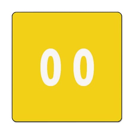 Smead Smead, NUMERICAL END TAB FILE FOLDER LABELS, 0, 1.5 X 1.5, YELLOW, 250/ROLL 67420